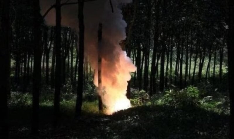 Suasana peledakan granat temuan warga Ledok Argomulyo Salatiga 