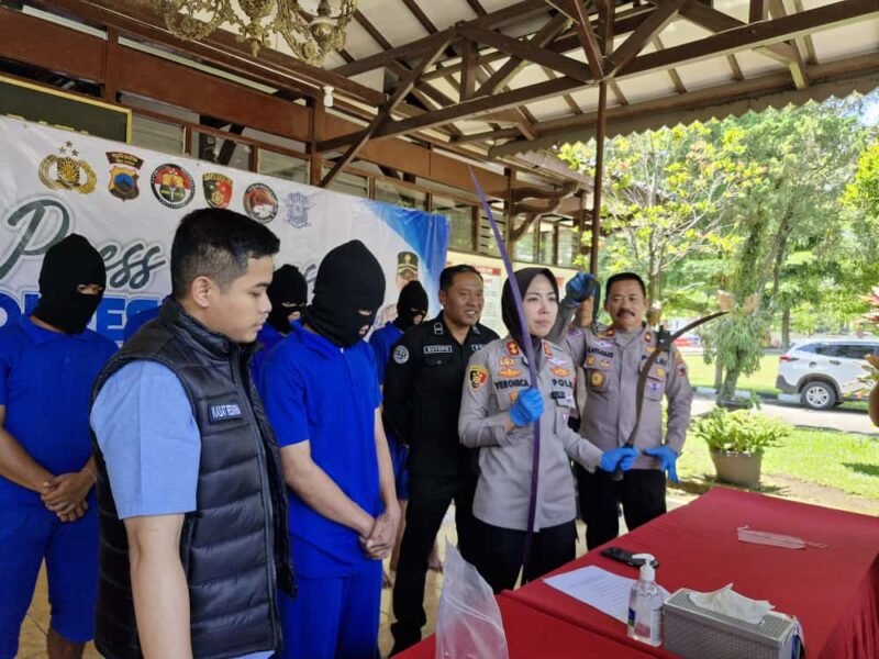 Tujuh tersangka dalam Press Conference Polres Salatiga.