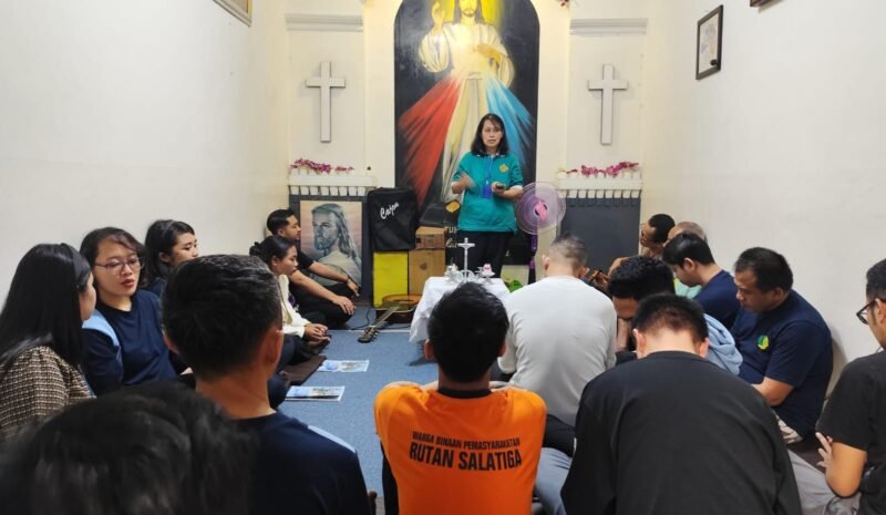 Warga binaan Rutan Salatiga antusias mengikuti program Sabtu Ceria.