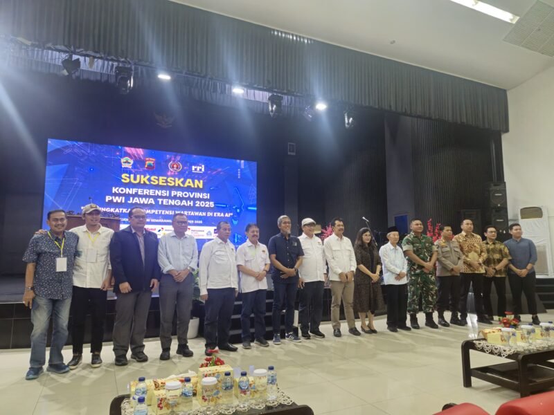 Suasana Konferprov PWI Jateng 2025 yang diselenggarakan di Auditorium RRI Semarang.