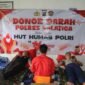 Dalam rangka HUT Humas Polri ke-74, Polres Salatiga menggelar kegiatan Donor Darah.