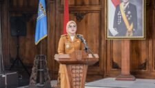 Nina Agustina dalam sambutannya di acara Pelatihan Manajemen Organisasi Kepemudaan (OKP) Kota Salatiga.