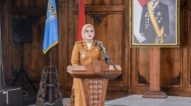 Nina Agustina dalam sambutannya di acara Pelatihan Manajemen Organisasi Kepemudaan (OKP) Kota Salatiga.