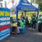 Sarapan gratis untuk pengemudi ojol yang disediakan oleh Satpas Prototype Satlantas Polres Salatiga.