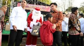 Wapres Gibran menghadiri Misa Natal 2025 di Lapangan Pancasila Salatiga.