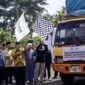 Pemberangkatan Truk Kemanusiaan Peduli Sumatera Jilid 2 dari Masjid Ukhuwah Islamiyah Ungaran.