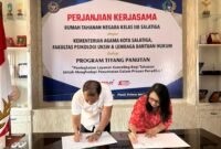Penandatanganan Perjanjian Kerjasama Program Tiyang Panutan di Rutan Salatiga.
