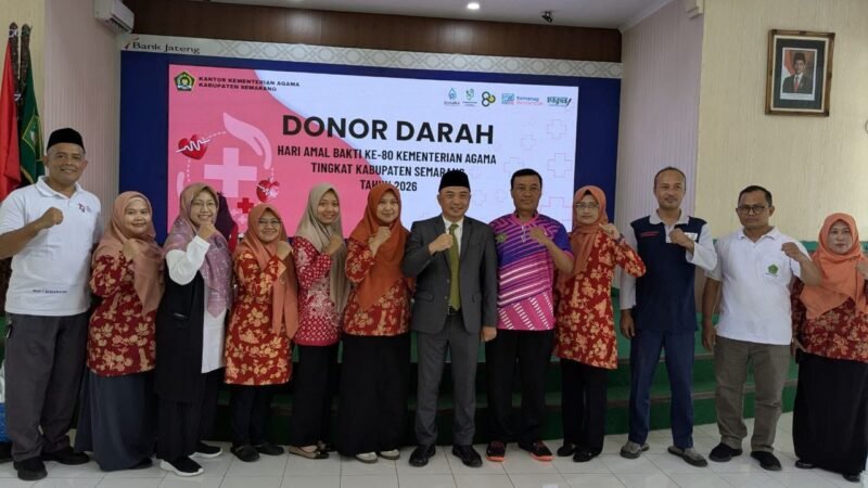 Peringatan Hari Amal Bakti ke-80 Kemenag Kab. Semarang mengadakan aksi Donor Darah.