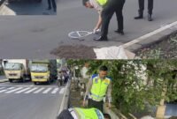 Olah Tempat Kejadian Perkara (TKP) di Simpang Empat Randuacir, Jalan Lingkar Salatiga.