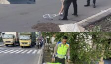 Olah Tempat Kejadian Perkara (TKP) di Simpang Empat Randuacir, Jalan Lingkar Salatiga.