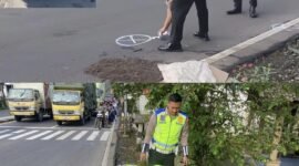 Olah Tempat Kejadian Perkara (TKP) di Simpang Empat Randuacir, Jalan Lingkar Salatiga.