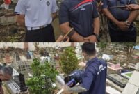 Petugas dan warga binaan Rumah Tahanan Negara Salatiga menggelar kerja bakti di makam Cungkup dan mushala Al Mana.