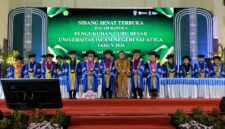 Pengukuhan tiga guru besar UIN Salatiga dalam Sidang Terbuka tahun 2026.