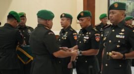 Letkol Kav Fajar Hapsari Nugroho, S.I.P., dalam acara Sertijab Komandan Kodim 0714/Salatiga yang baru.