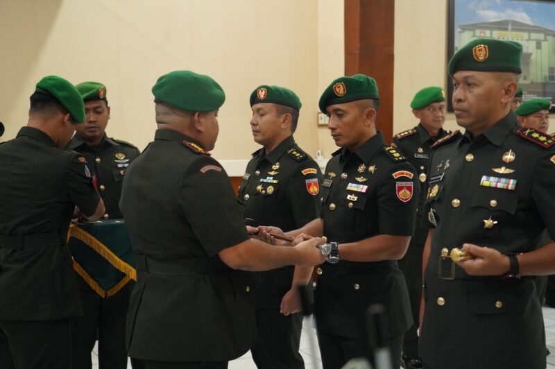 Letkol Kav Fajar Hapsari Nugroho, S.I.P., dalam acara Sertijab Komandan Kodim 0714/Salatiga yang baru.