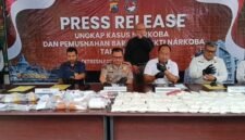 Press Release pengungkapan ratusan kasus peredaran narkoba yang beroperasi di wilayah Jawa Tengah.