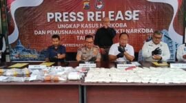 Press Release pengungkapan ratusan kasus peredaran narkoba yang beroperasi di wilayah Jawa Tengah.