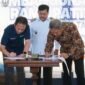 Penandatanganan Kontrak proyek pembangunan exit tol  Pattimura oleh pihak-pihak terkait.