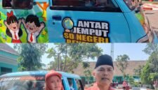 Mobil antar jemput SD Negeri Bener 01 hasil patungan para guru.
